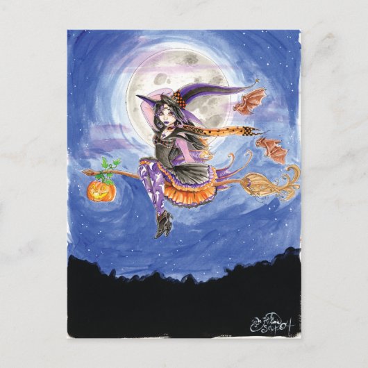 「ヘスターとこうもりのはがき ポストカード (正面)