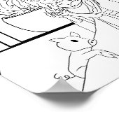 ヘスティアカラーリングページプリント ポスター (角)