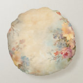 ヘッかわいらしジ春ワイルドフラワーズ花模様バイアヴァ ラウンドクッション (裏面)