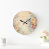 ヘッかわいらしジ春ワイルドフラワーズ花模様バイアヴァ ラージ壁時計 (ホーム)