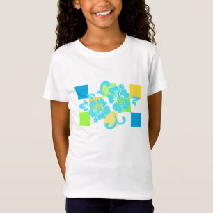 ヘッカーボードハイビスカスハワイアンフローラ Tシャツ