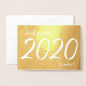 ヘックうん!2020は終わった!年末年始のフォイルカード 箔カード (封筒付き正面)