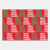 ヘックイーバイデン氏ハリスカスタムトカラーズレッドグリーン ラッピングペーパーシート (正面3)