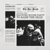 ヘックスプレス新聞のハウスパーティーは心霊現象が起こる 招待状 (正面/裏面)