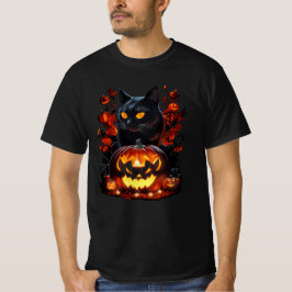 ヘックス、ハロウィーン黒猫Tシャツ Tシャツ
