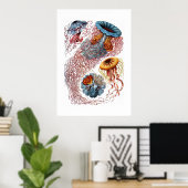 ヘッケルクラゲプリント ポスター (ホームオフィス)