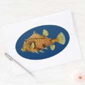 ヘッケルフィッシュ 楕円形シール (封筒)