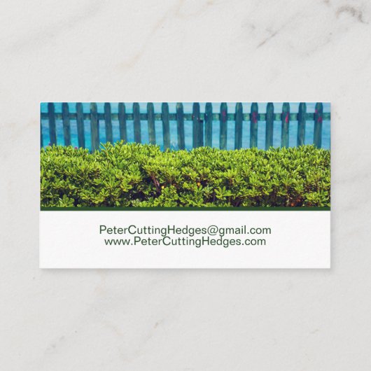 ヘッジカットとトリミング 名刺 (裏面)