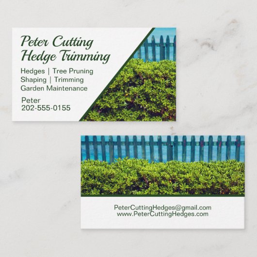 ヘッジカットとトリミング 名刺 (正面/裏面)