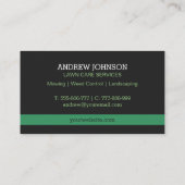 ヘッジシ離れャーズのロゴ芝刈り名刺 名刺 (裏面)