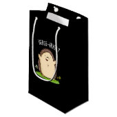 ヘッジハグヘッおもしろいジホッグプンダークBG スモールペーパーバッグ (正面アングル)