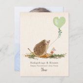 ヘッジハグ&キス教室バレンタイン写真 ポストカード (正面/裏面)