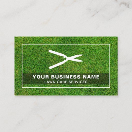 ヘッジバリカンガーデニング造園芝生気に 名刺 (正面)