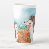 ヘッジホグイラストレーション カフェラテマグ (正面)