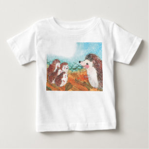 ヘッジホグイラストレーション ベビーTシャツ