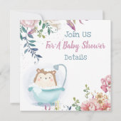 ヘッジホグスベビーシャワー招待状 招待状 (裏面)