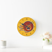 ヘッジホグレッドアフローおもしろい顔 ラウンド壁時計 (ホーム)