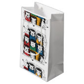 ヘッジホッおもしろいグ抽象芸術パターン スモールペーパーバッグ (裏面アングル)