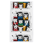 ヘッジホッおもしろいグ抽象芸術パターン スモールペーパーバッグ (正面)