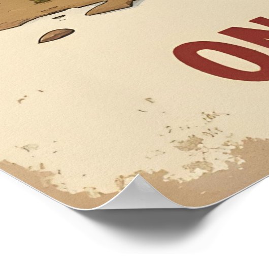 ヘッジホッグおもしろいコーヒーアート – 私の一日を急いで ポスター (角)