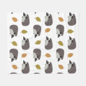 ヘッジホッグのパターン投毛機 フリースブランケット (正面(横))