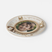 ヘッジホッグのフォトフレーム子供への誕生日パーティー ペーパープレート (アングル)