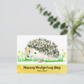 ヘッジホッグの日2月2日の祝日 ポストカード (スタンド正面)
