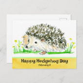 ヘッジホッグの日2月2日の祝日 ポストカード (正面/裏面)