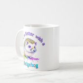 ヘッジホッグの飼い主ペットラバーコーヒー愛好家 コーヒーマグカップ (正面左)