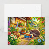 ヘッジホッグアットキャットフードオンテラス ポストカード (正面/裏面)