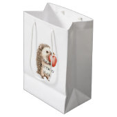 ヘッジホッグアップルハート誕生日 ミディアムペーパーバッグ (正面アングル)