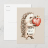 ヘッジホッグアップルハート ポストカード (正面/裏面)