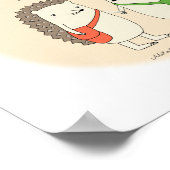 ヘッジホッグアートプリントかわいいヘッジホッグズポスターデコール ポスター (角)