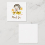 ヘッジホッグイラストレーションサンキューノートカード ノートカード (正面/裏面)