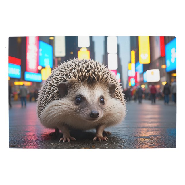 ヘッジホッグインタイムズスクエア メタルプリント (正面)