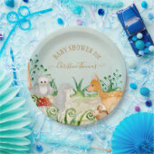 ヘッジホッグウッドランドビュレーツキツネ鹿ベビーシャワー ペーパープレート (パーティー)