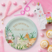 ヘッジホッグウッドランドビュレーツキツネ鹿ベビーシャワー ペーパープレート (パーティー)