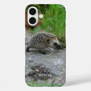 ヘッジホッグカスタムモノグラム電話ケース iPhone 16 PLUSケース