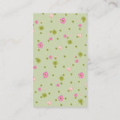 ヘッジホッグガーデンパーティーベビーシャワーおむつラッフル エンクロージャーカード (裏面)