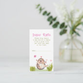 ヘッジホッグガーデンパーティーベビーシャワーおむつラッフル エンクロージャーカード (スタンド正面)