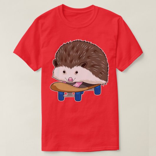 ヘッジホッグスケータースケートボード Tシャツ (デザイン正面)