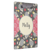 ヘッジホッグパタパーソナライズされたーン クリップボード (右)