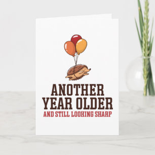 ヘッジホッグパンまだ鋭い誕生日を見ておもしろいいる カード