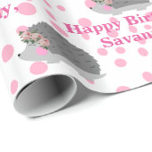 ヘッジホッグパーソナライズされた誕生日包装紙 ラッピングペーパー (ロールコーナー)