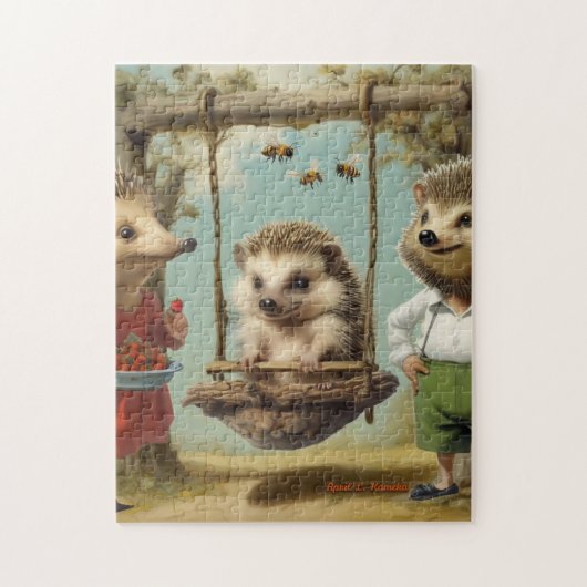 ヘッジホッグファミリーパズル ジグソーパズル (縦)