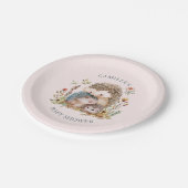 ヘッジホッグファミリーベビーシャワー紙プレート ペーパープレート (アングル)