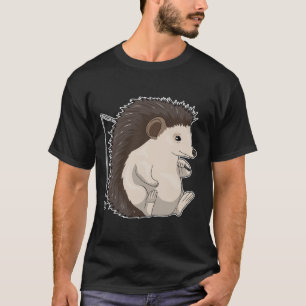 ヘッジホッグフィッシャー魚釣りロッド Tシャツ