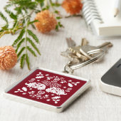 ヘッジホッグフォークアート キーホルダー (側面)