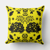 ヘッジホッグフォークアート クッション (正面)