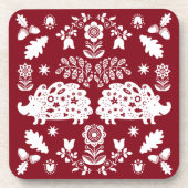 ヘッジホッグフォークアート コースター (正面)